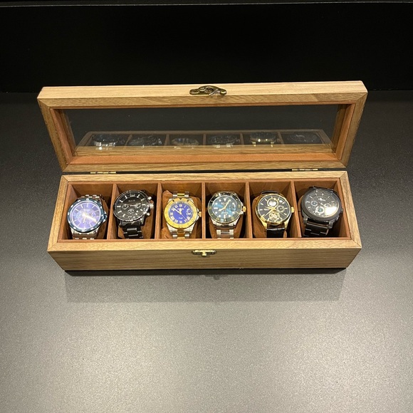 Wood watch box brand new - Picture 1 of 3